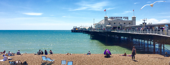 LISA-Sprachreisen-Erwachsene-Englisch-England-Brighton-Blau-Himmel-Moewe-Pier LISA-Sprachreisen-Erwachsene-Englisch-England-Brighton-Blau-Himmel-Moewe-Pier
